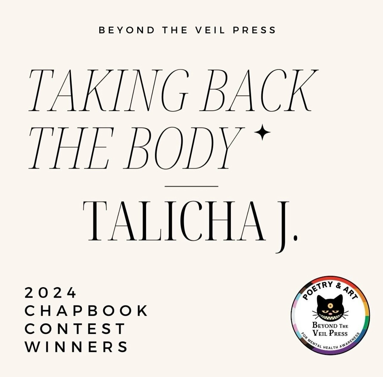 Super excited that my book will be forthcoming with @beyondtheveilpress 💜💜💜 Big thanks to all the folks who facilitated virtual workshops in 2023 so I could find my way back to writing.