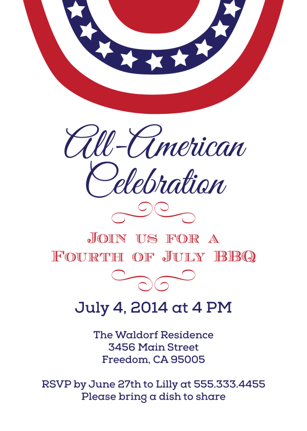 Modern Americana-inspired Invitation