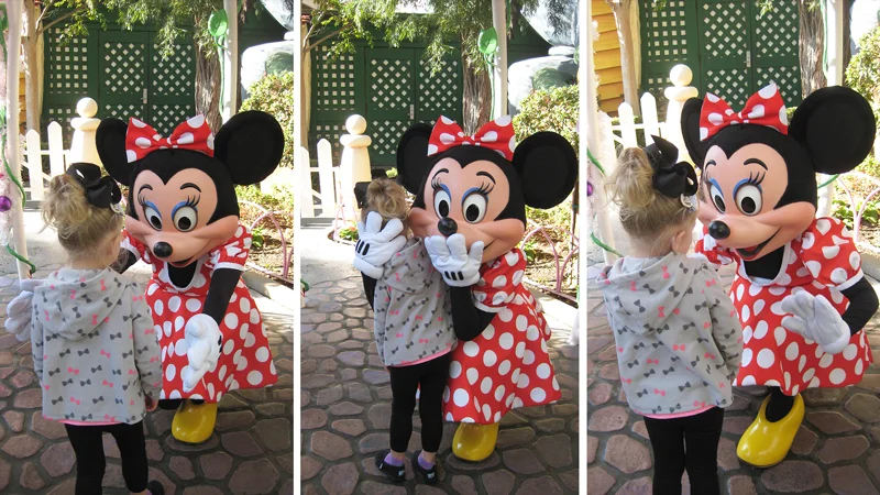 Wordless Wednesday: Meeting Minnie Mouse for the first time