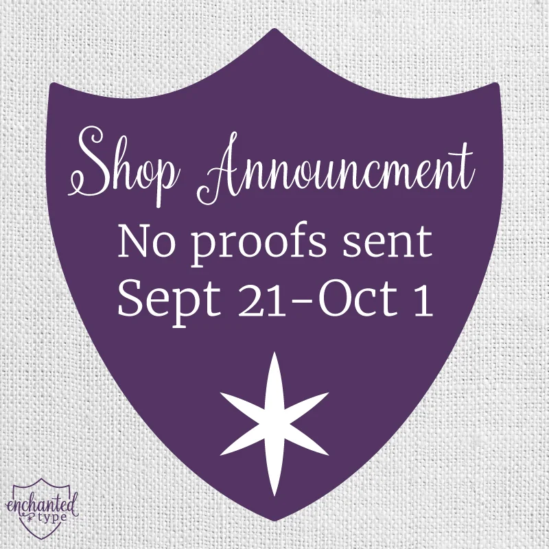 Shop Vacation: Sept 21-Oct 1