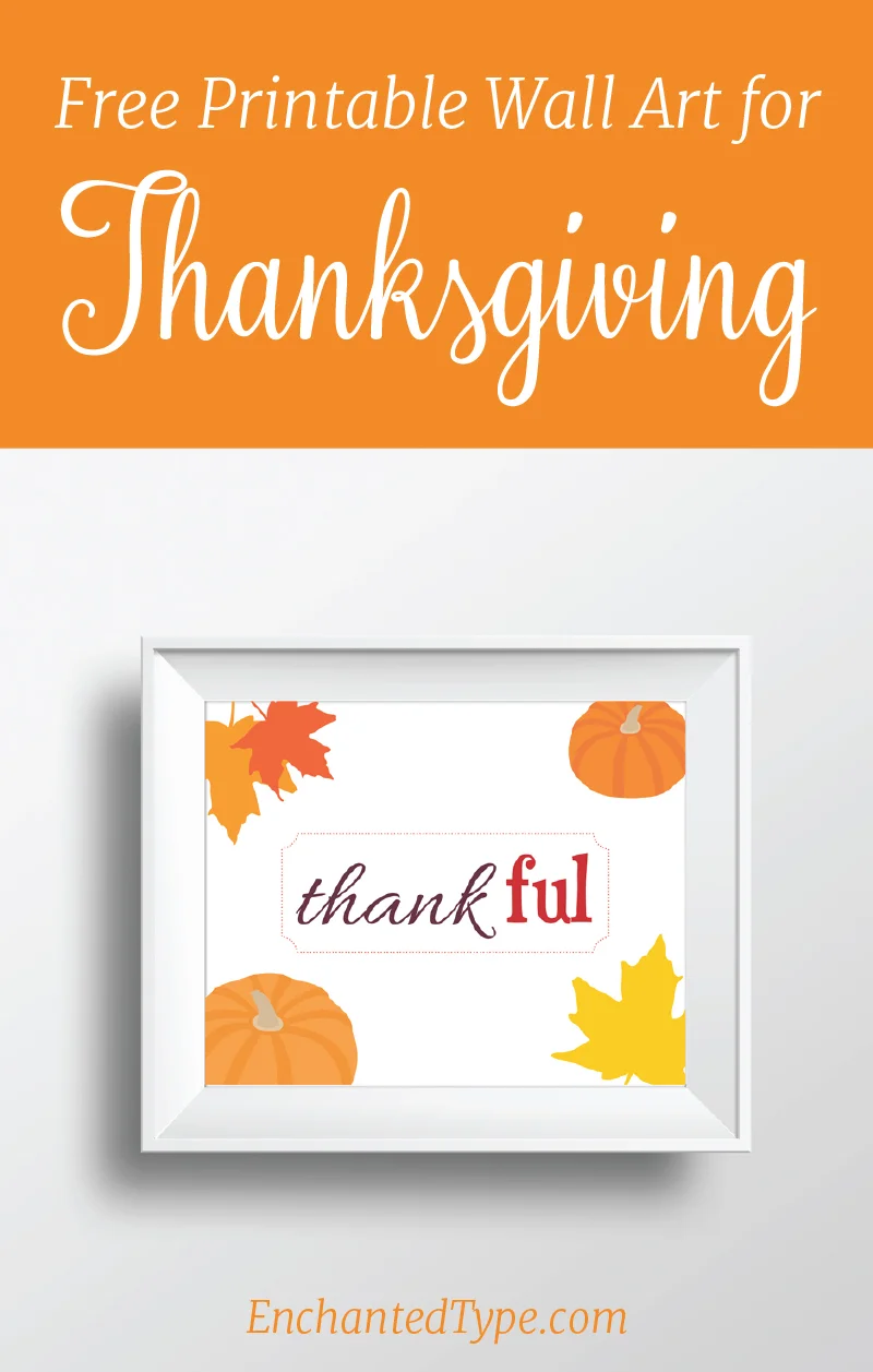 Free Thanksgiving Wall Art Printable 