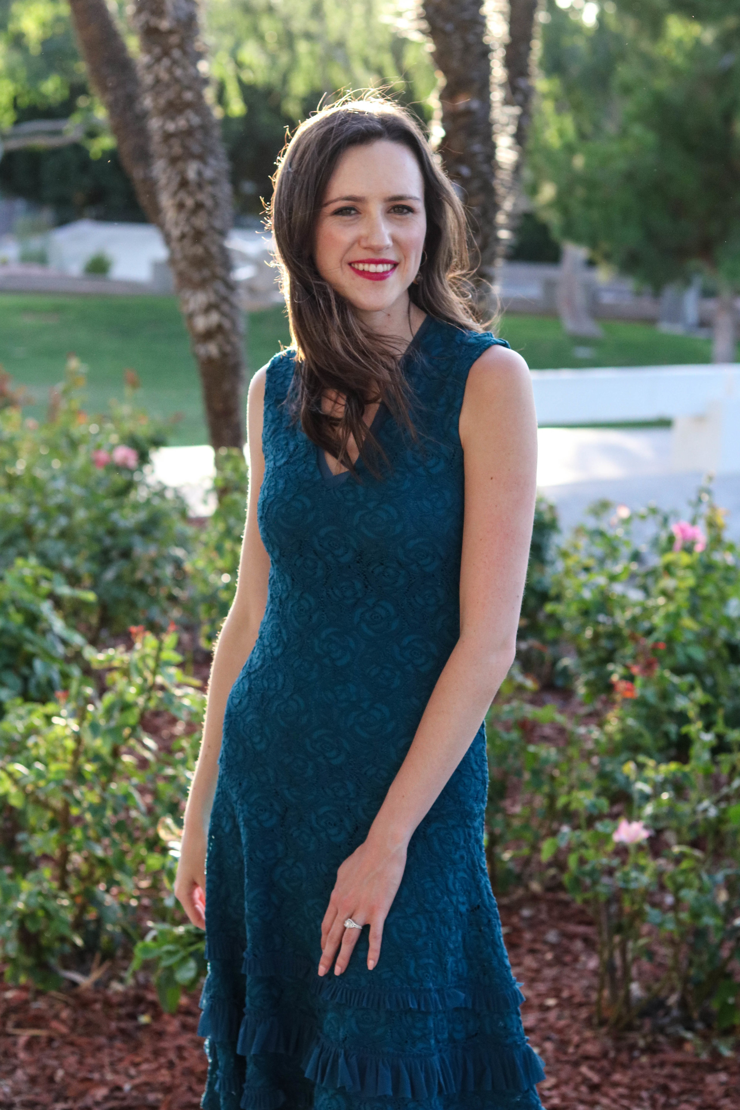 Teal Lace Dress — Blushful Belle