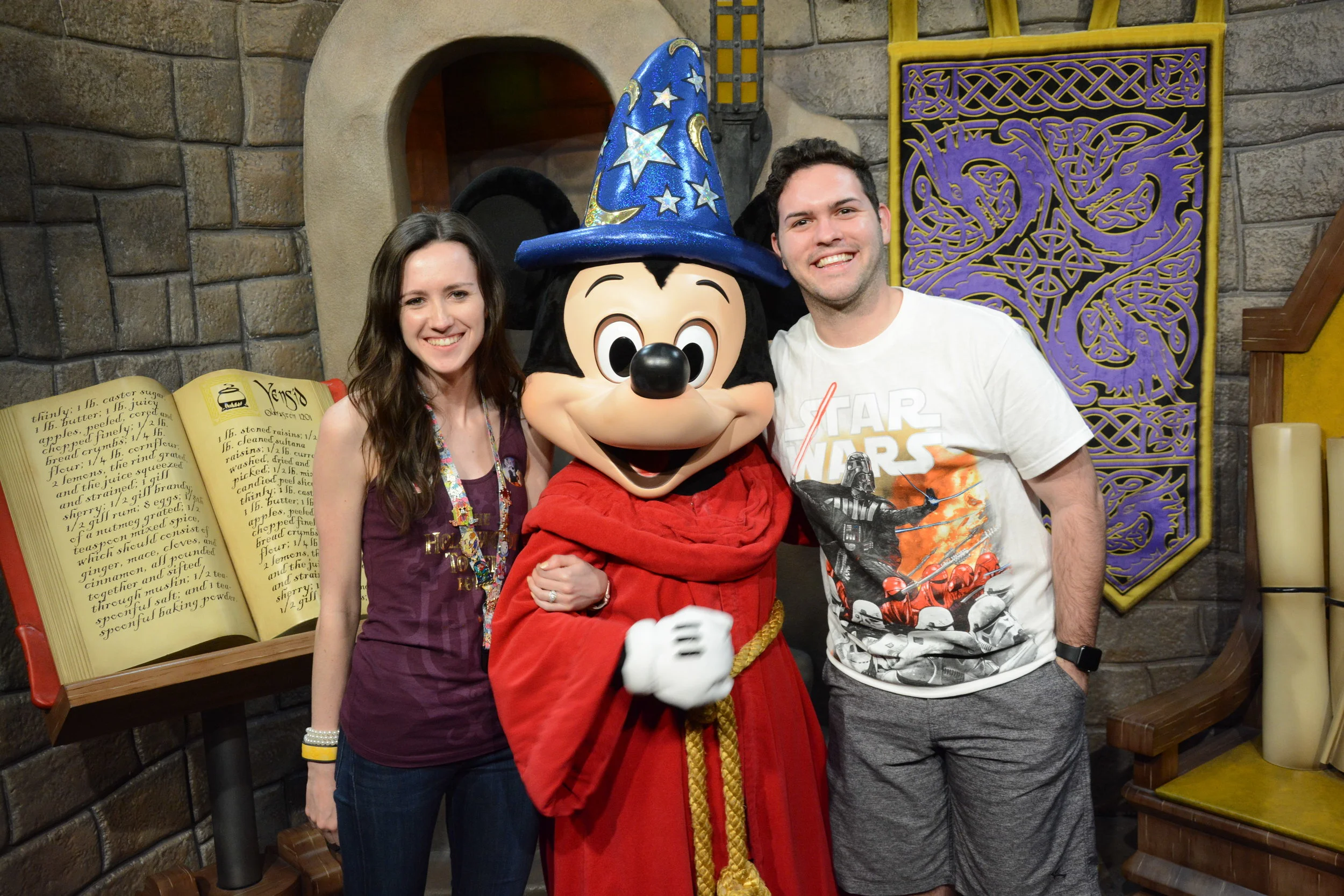 With Sorcerer Mickey at Walt Disney World, January 2017