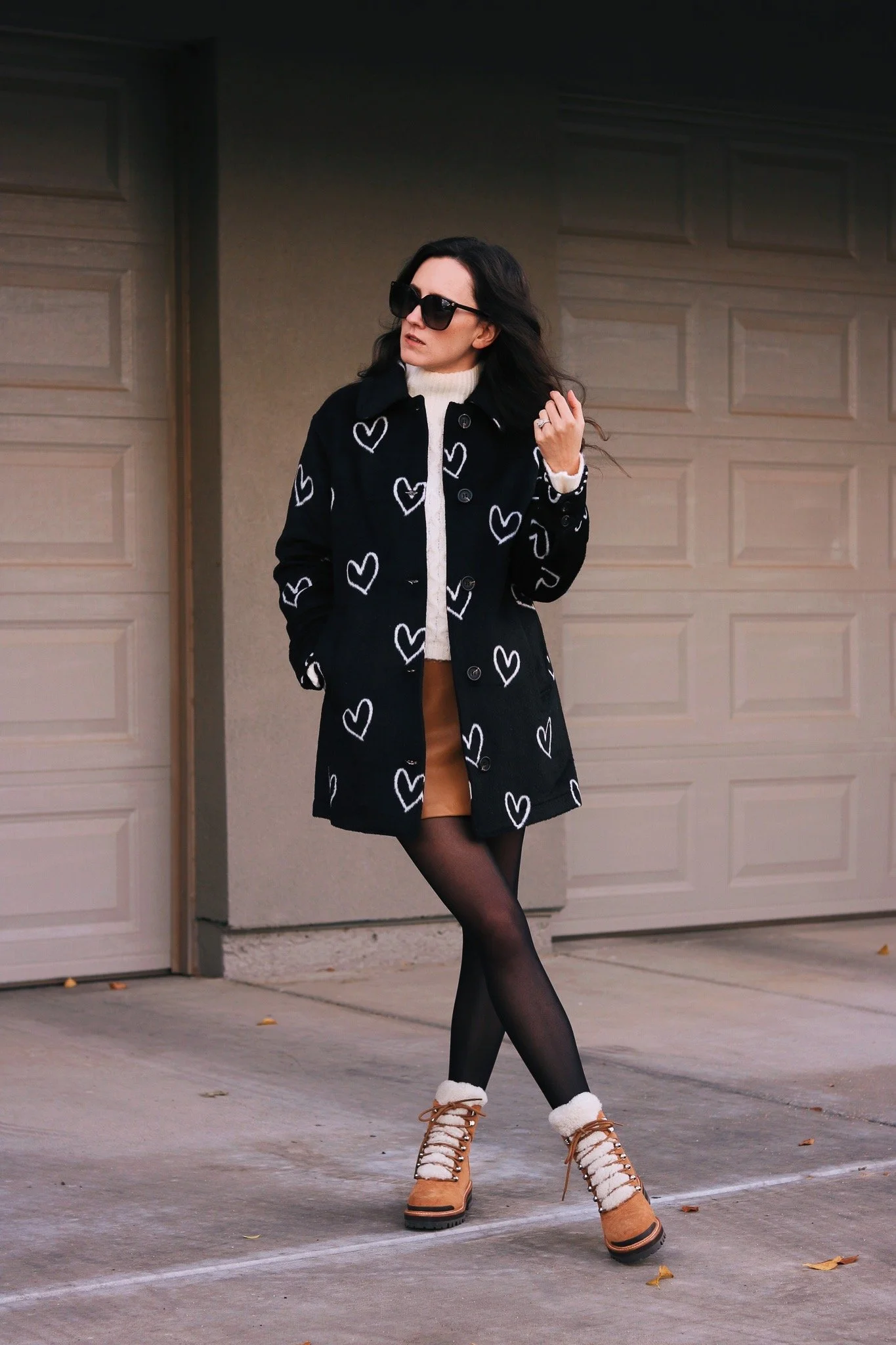 The Cutest Heart Print Coat for Valentine's Day