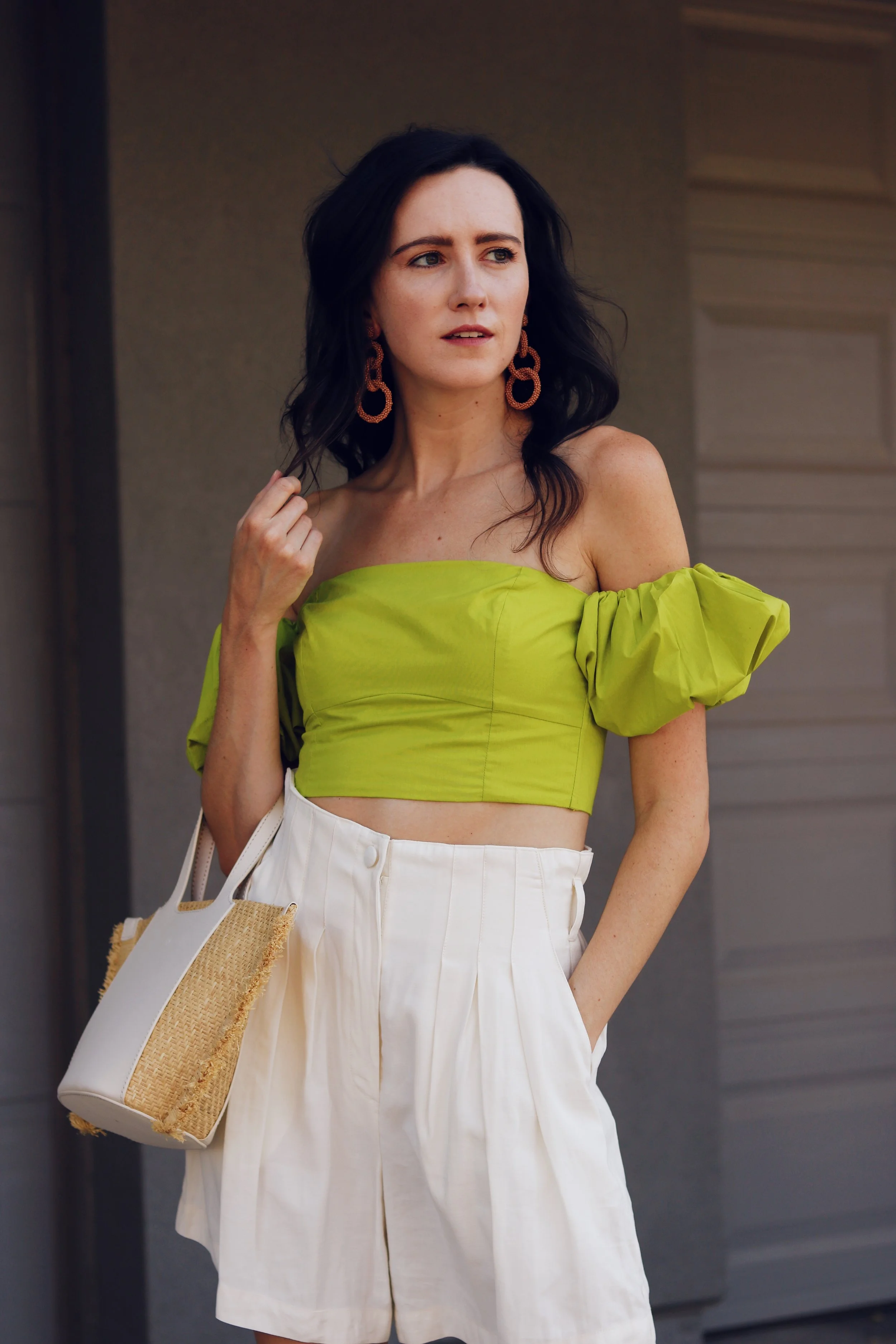 Lime Green Tropical Vacation Outfit