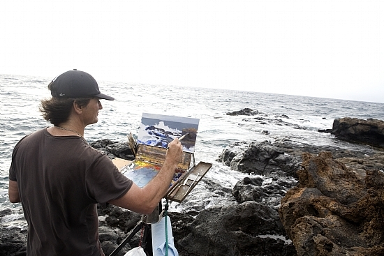 Pavel Gazur Painting On Location