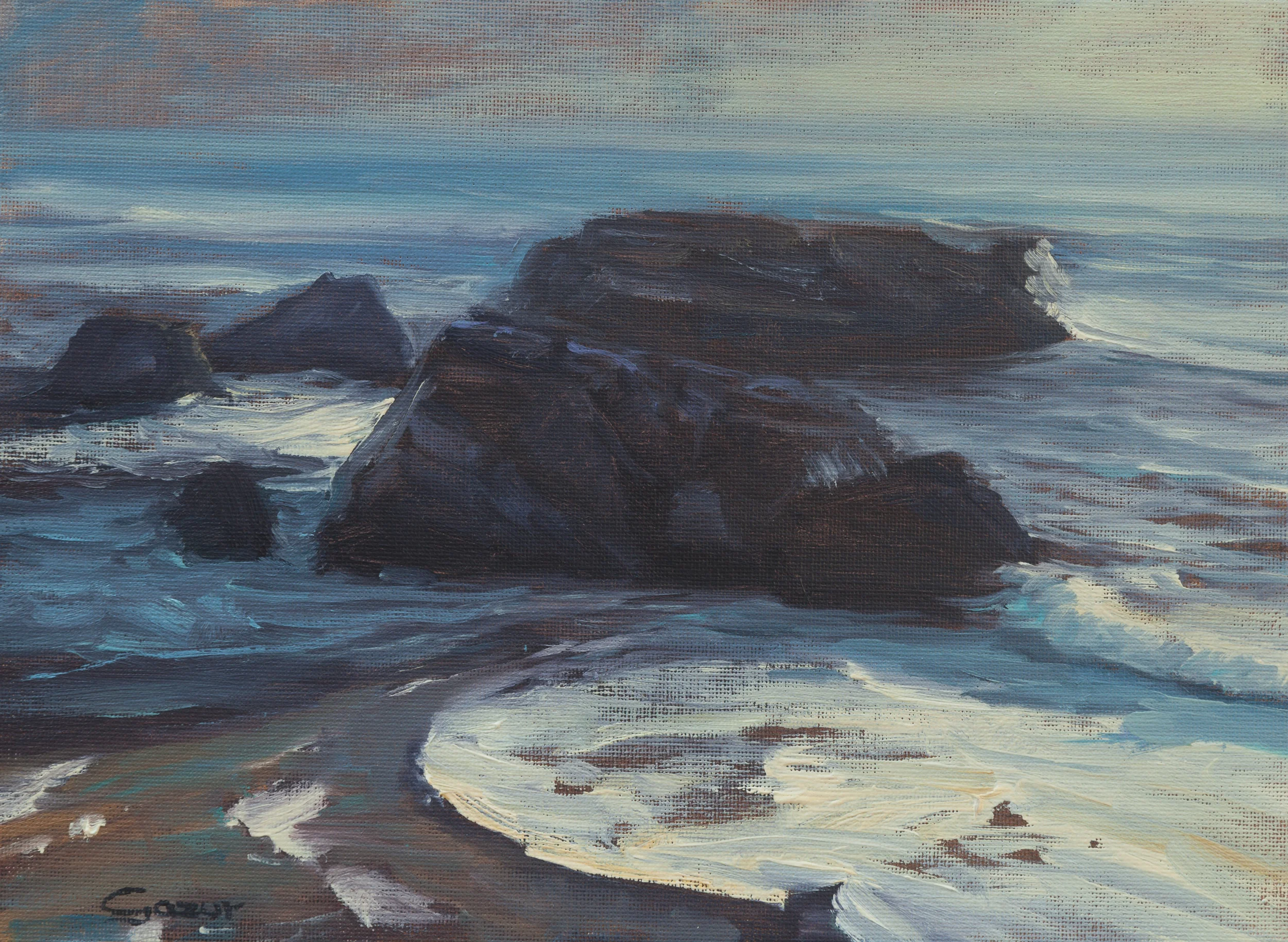 San Simeon Low Tide, 12 x 9