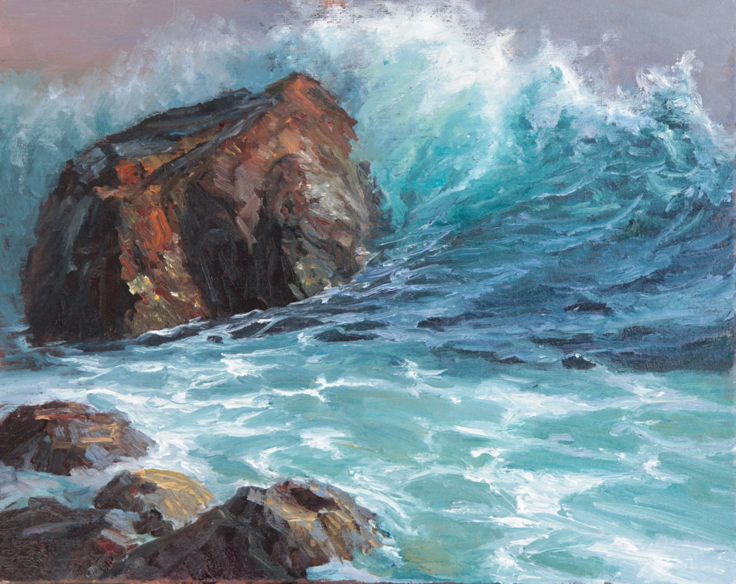 The Rock at Kirk Creek, Big Sur, 16 x 20