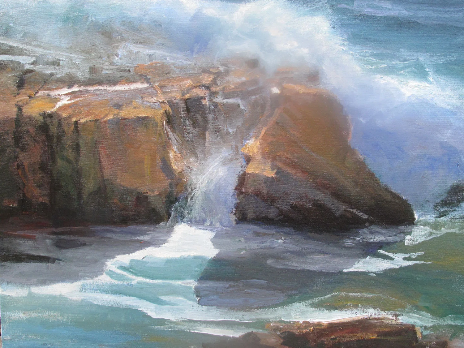 Heisler Park Crashing Wave, Laguna Beach, 18 x 24