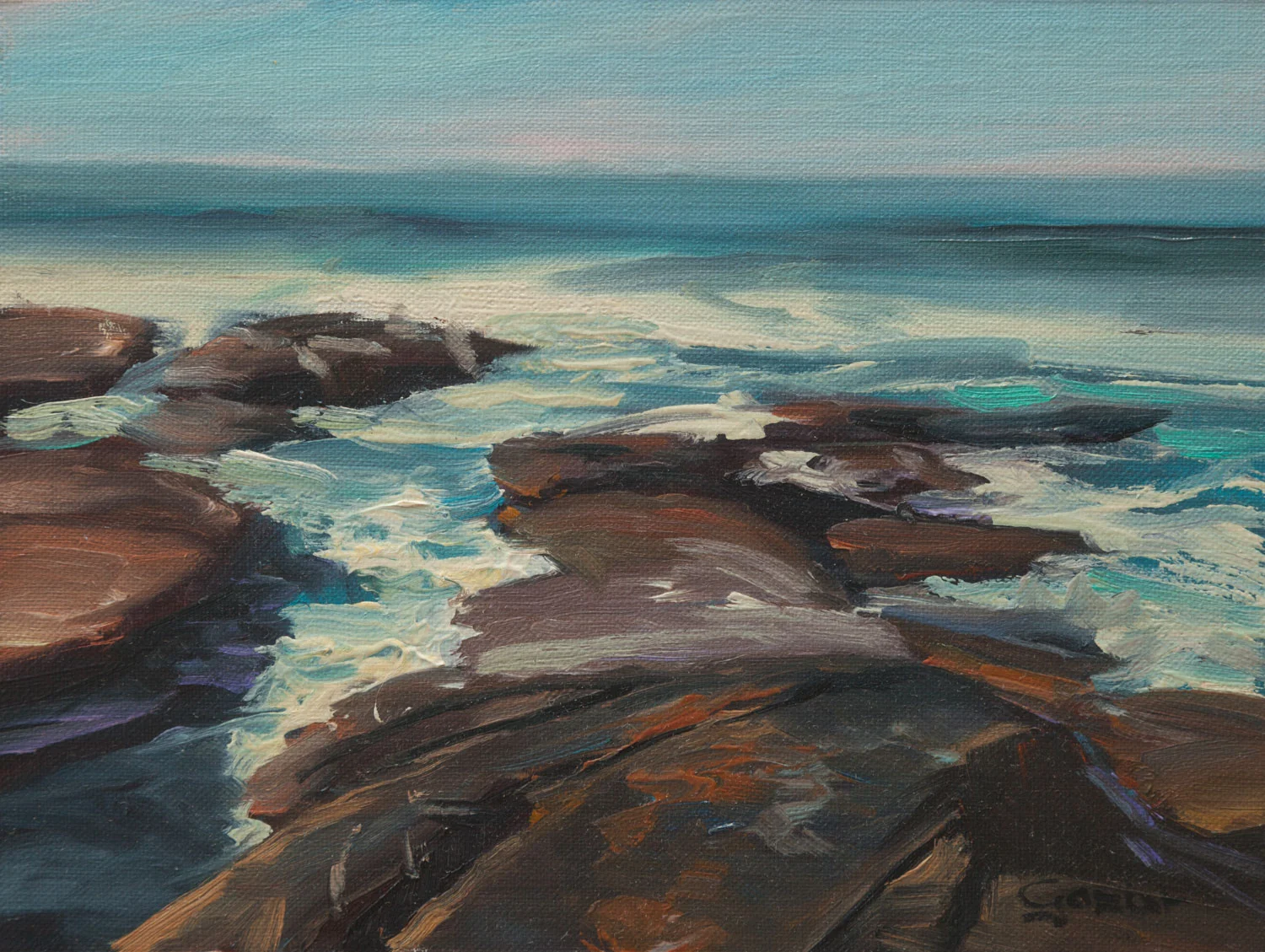 Winter at Nicholson Point 6x8