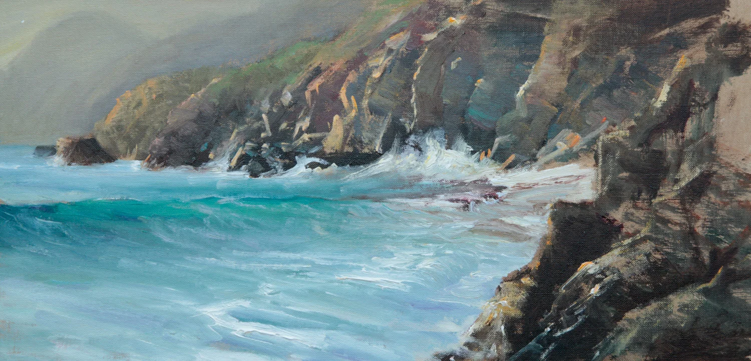 Mill Creek Morning, Big Sur, 16 x 8