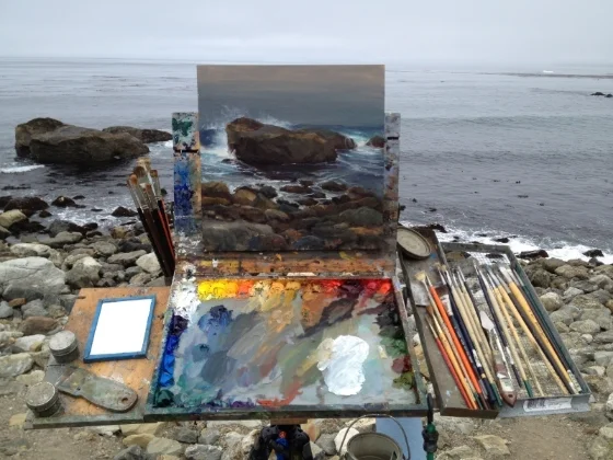 Plein-Air Setup | California Seascape Painter of Big Sur