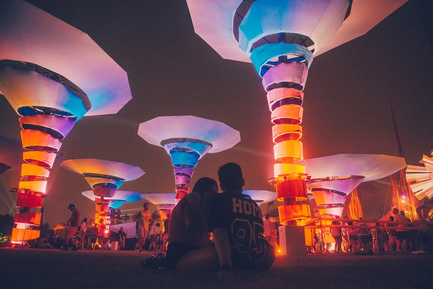 The "Eepert" Towers at the DoLaB stage Coachella 2013