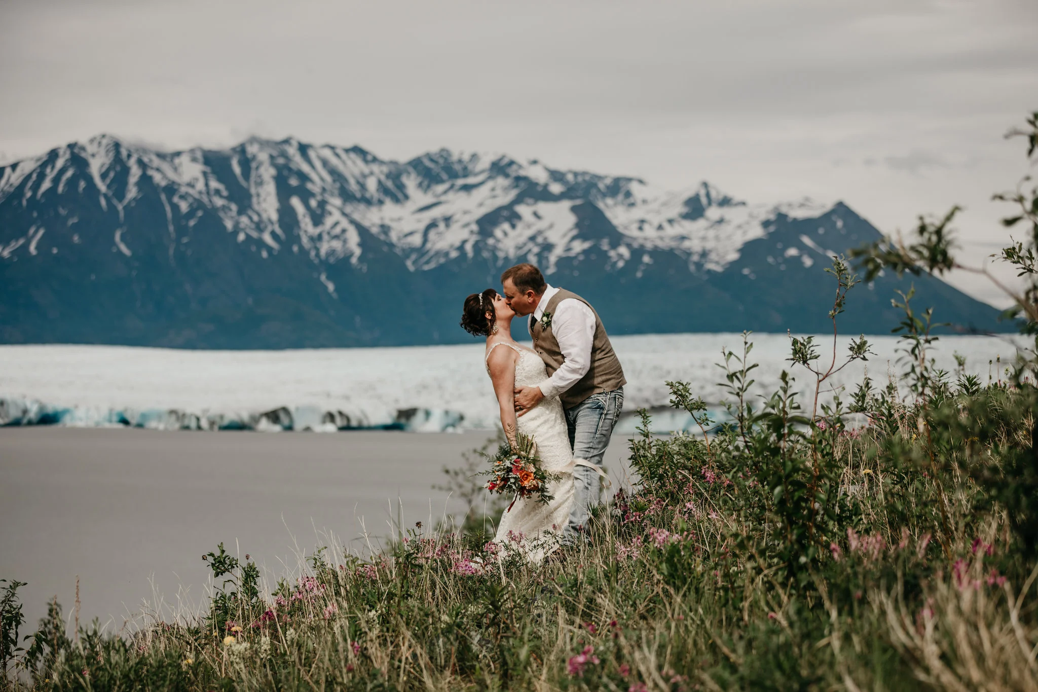 Float Plane Glacier Elopement - Alaska Destination Weddings