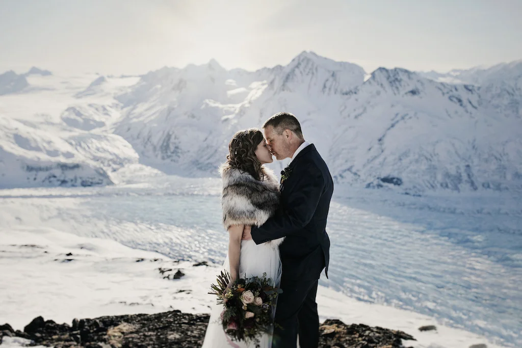 Alaska Helicopter Glacier Elopement - Alaska Destination Weddings