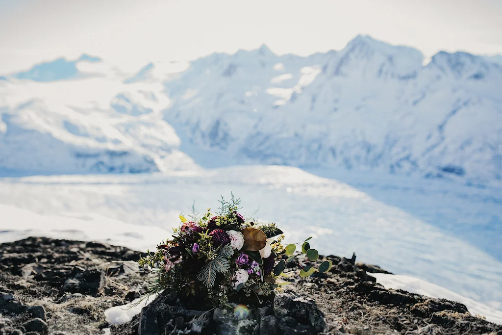 Alaska Helicopter Glacier Elopement - Alaska Destination Weddings