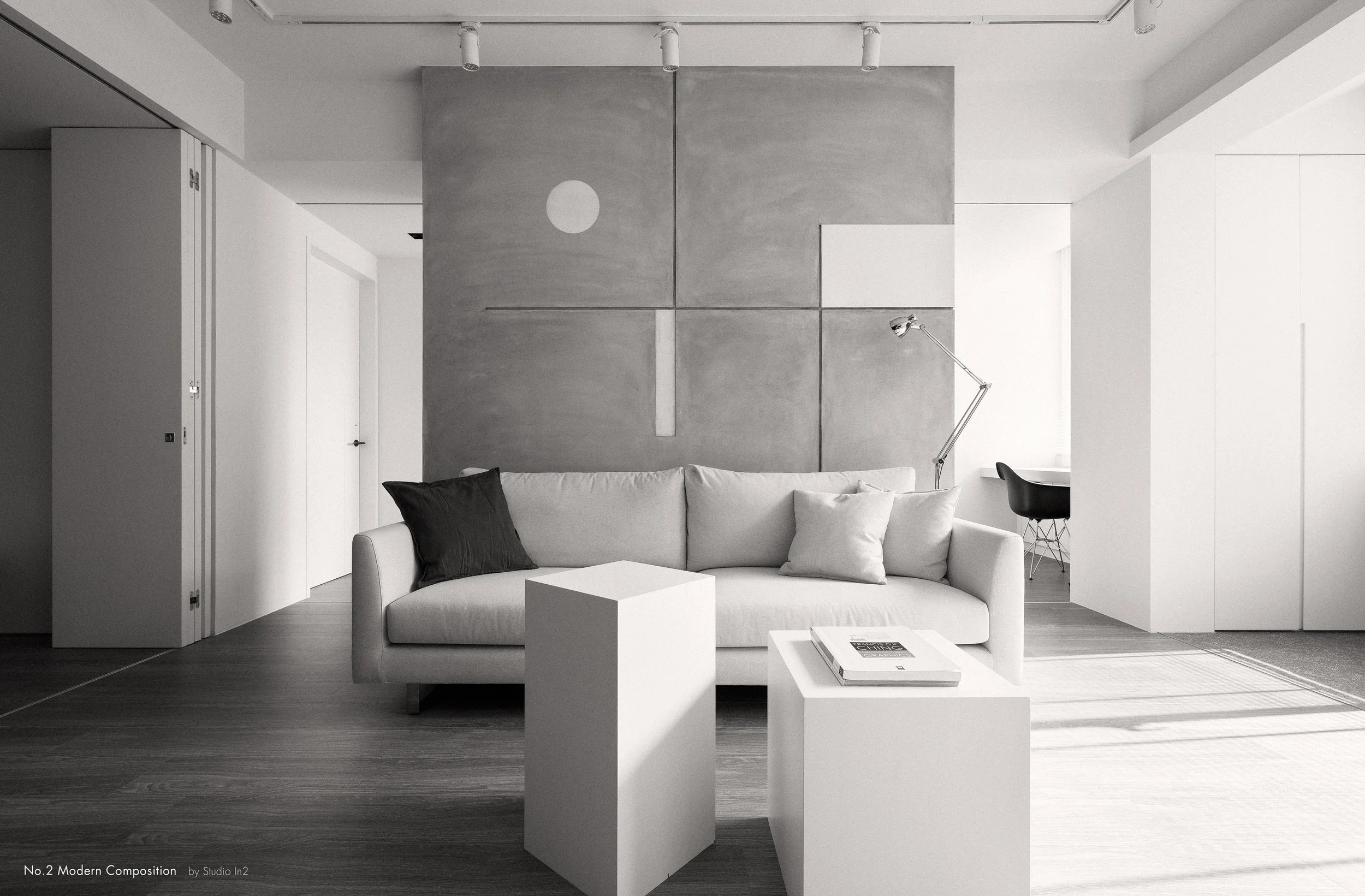 No.2 Modern Composition by Studio In2, living room, black and white.jpg