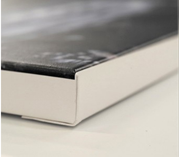Available in white, black, or mirror wrap this is the most popular finished canvas in our collection.
