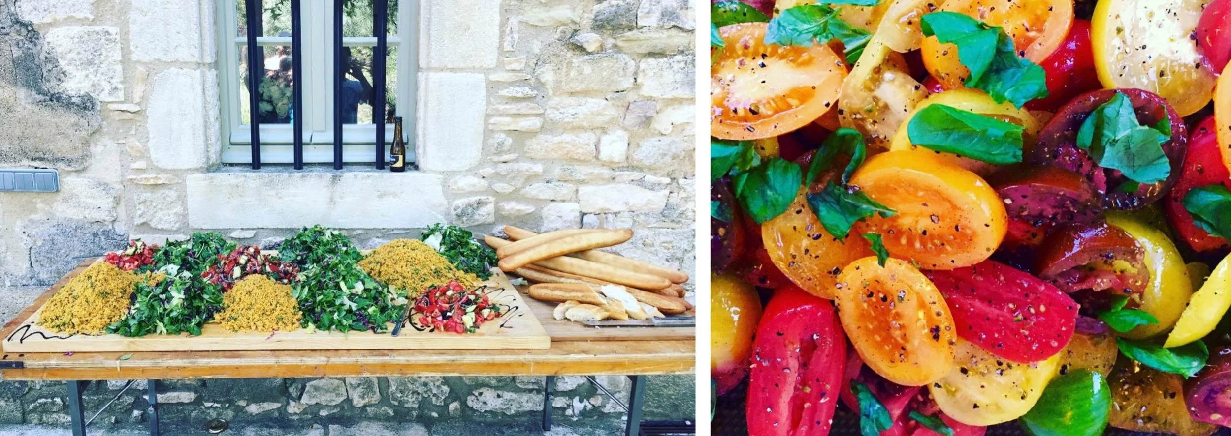 We had lamb, we had fish, we had rabbit... we had a lot! All accompanied by Theo's vegetarian grazing table