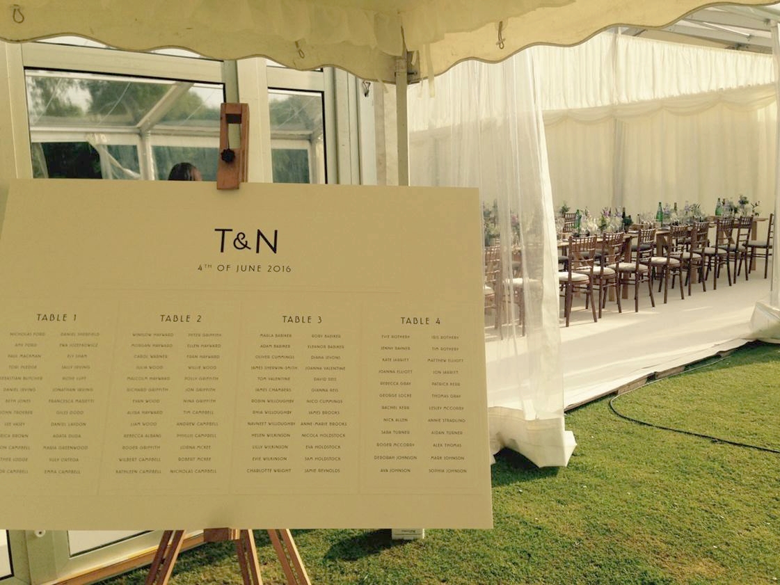 Brooke Table Plan