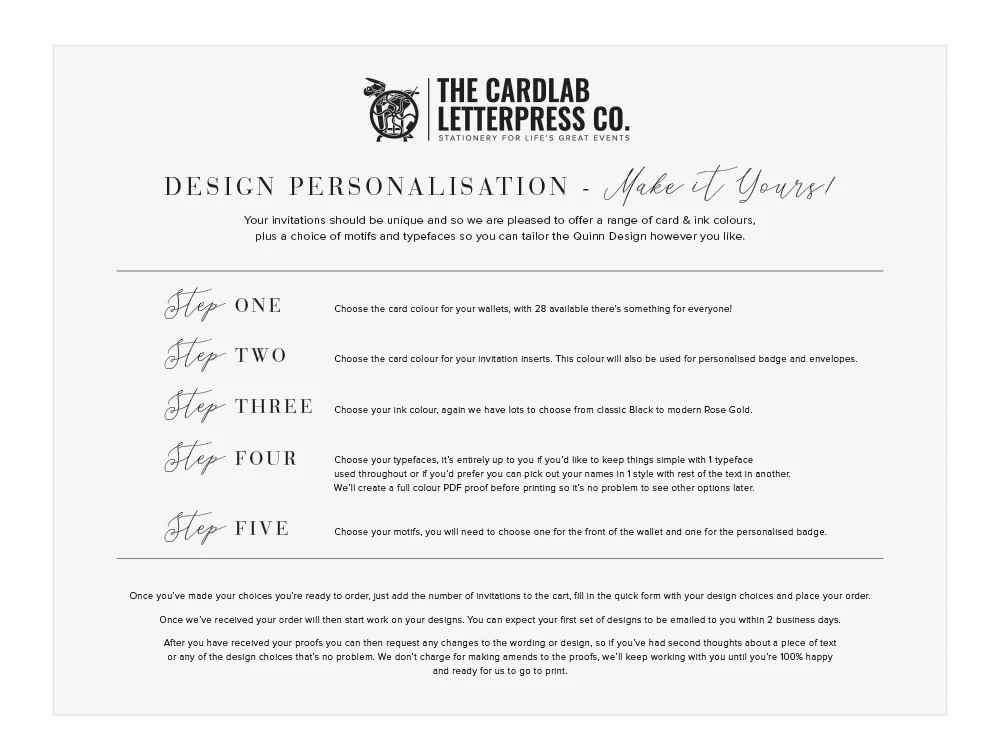 Quinn Invitation How To Order