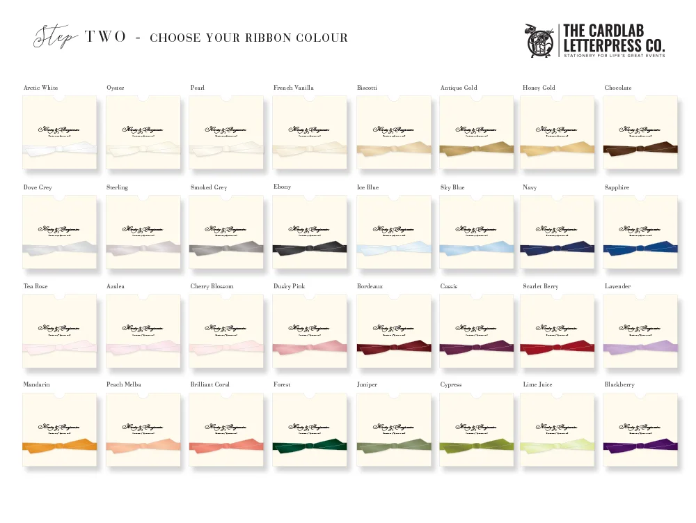 Ribbon Colour Options For Eve Invite