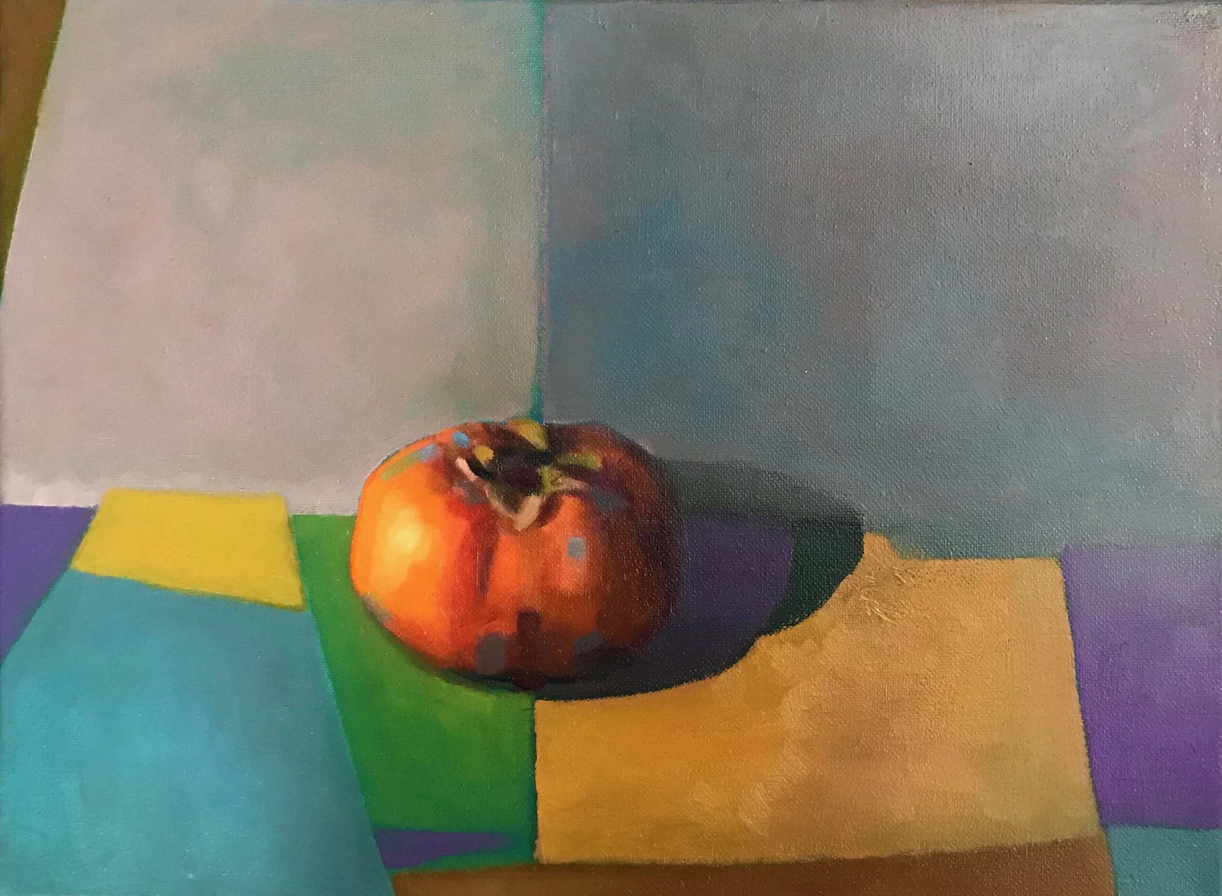 Jan Brown, Persimmon, oil on canvas, 40 x30 cm