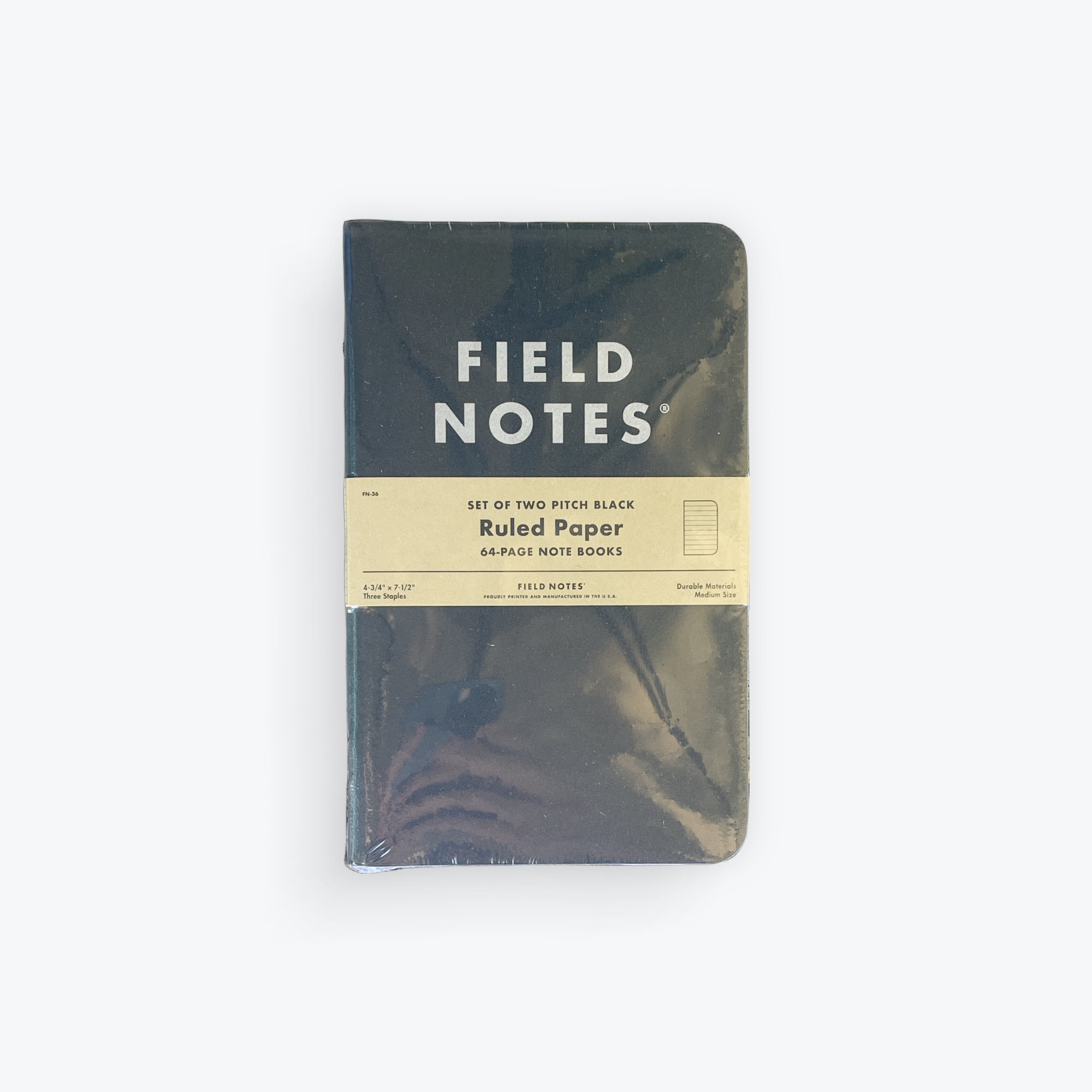 Field Notes Pitch Black Note Book 2- Pack (Ruled)