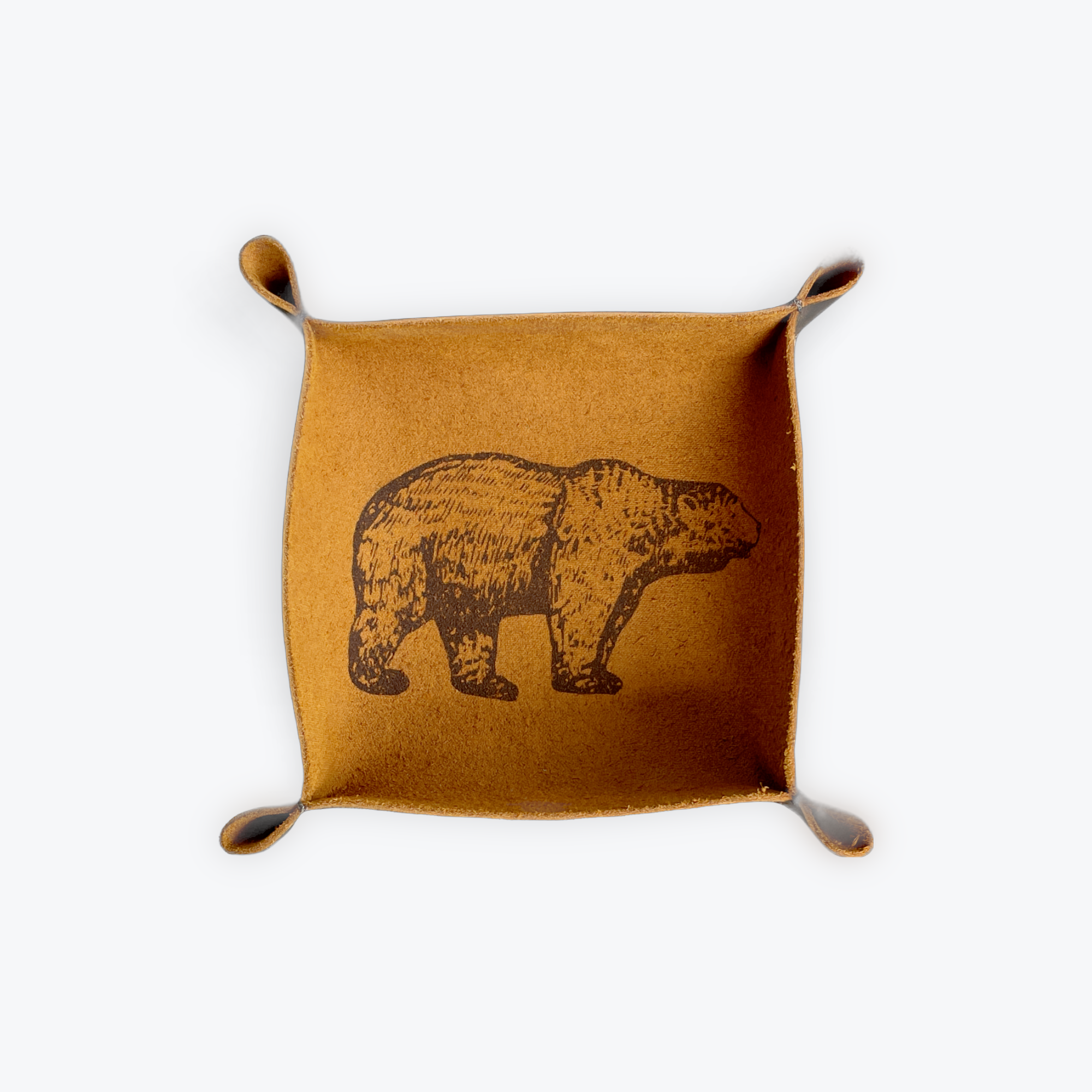 Zootility Leather Catch-All Bear Design