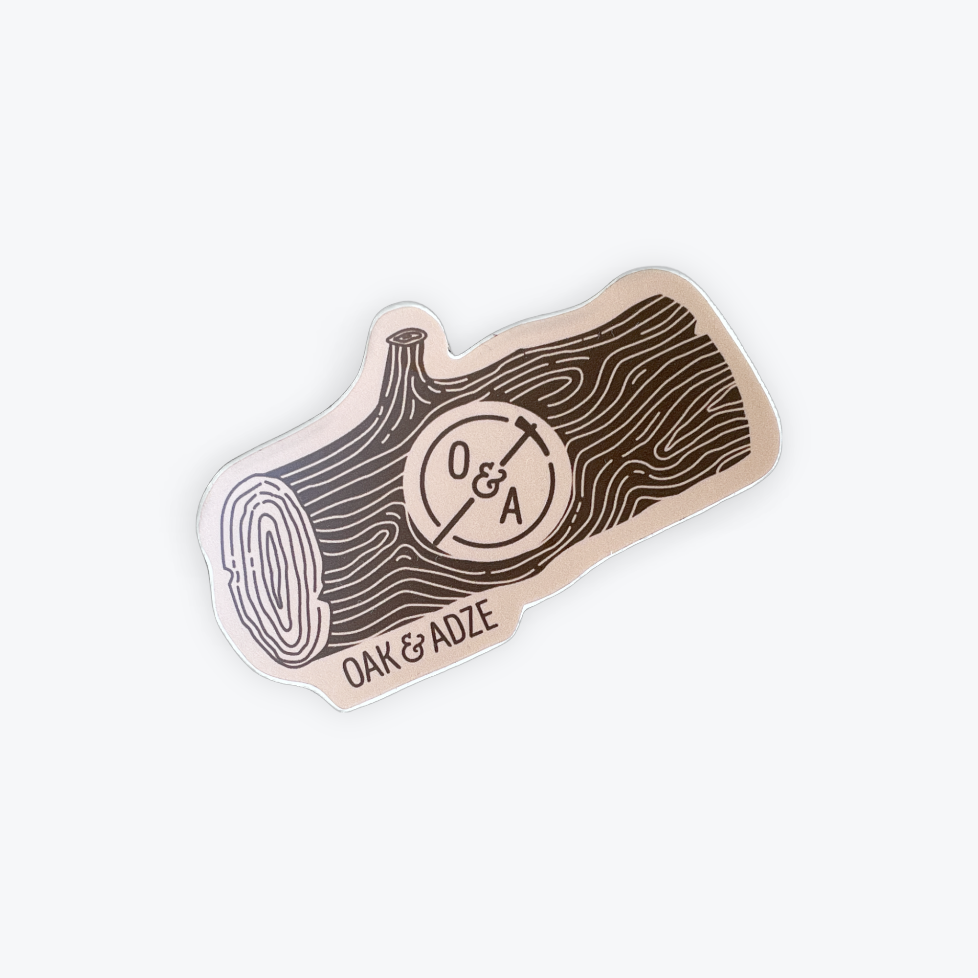 Oak & Adze Oak Log Sticker