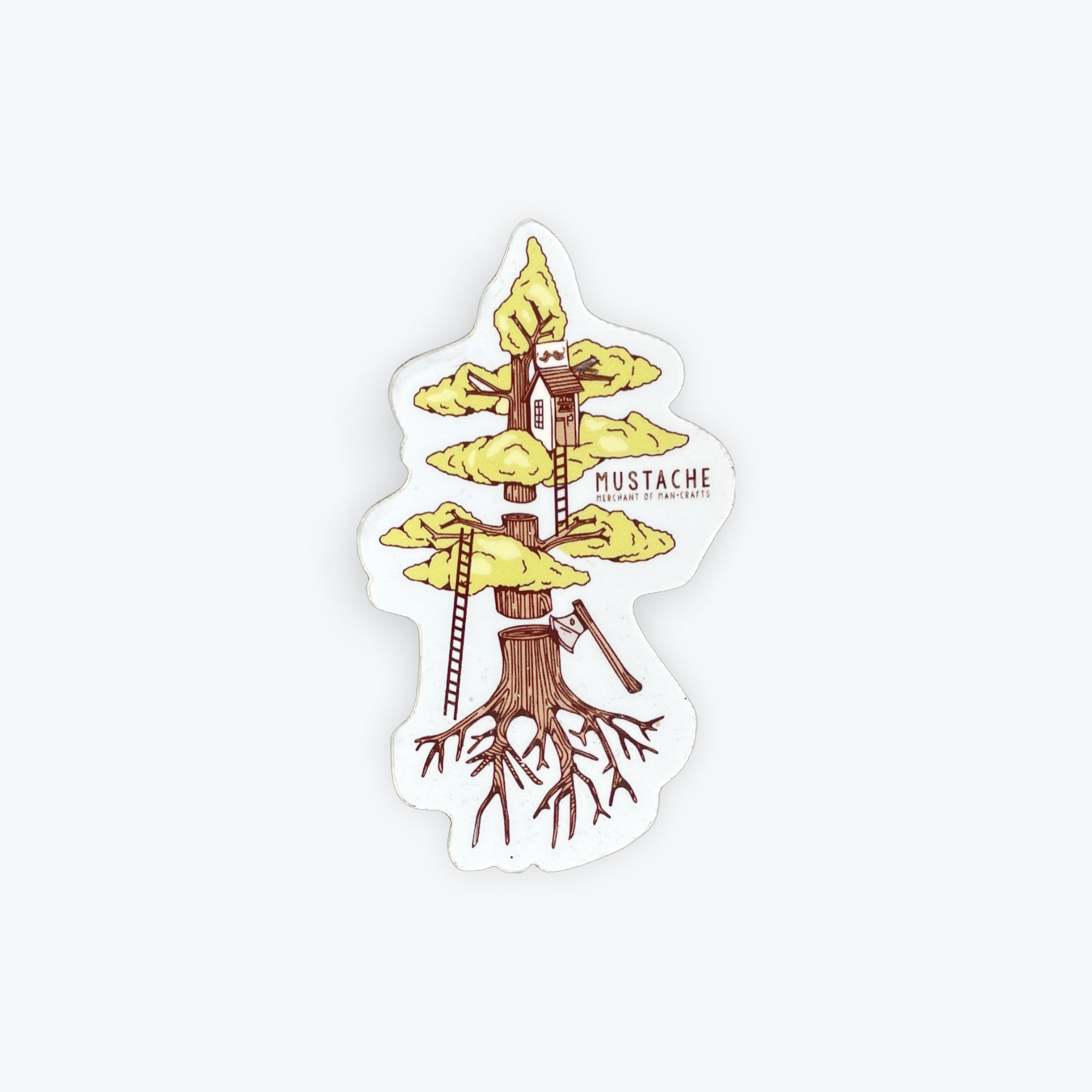 Mustache Treehouse Sticker