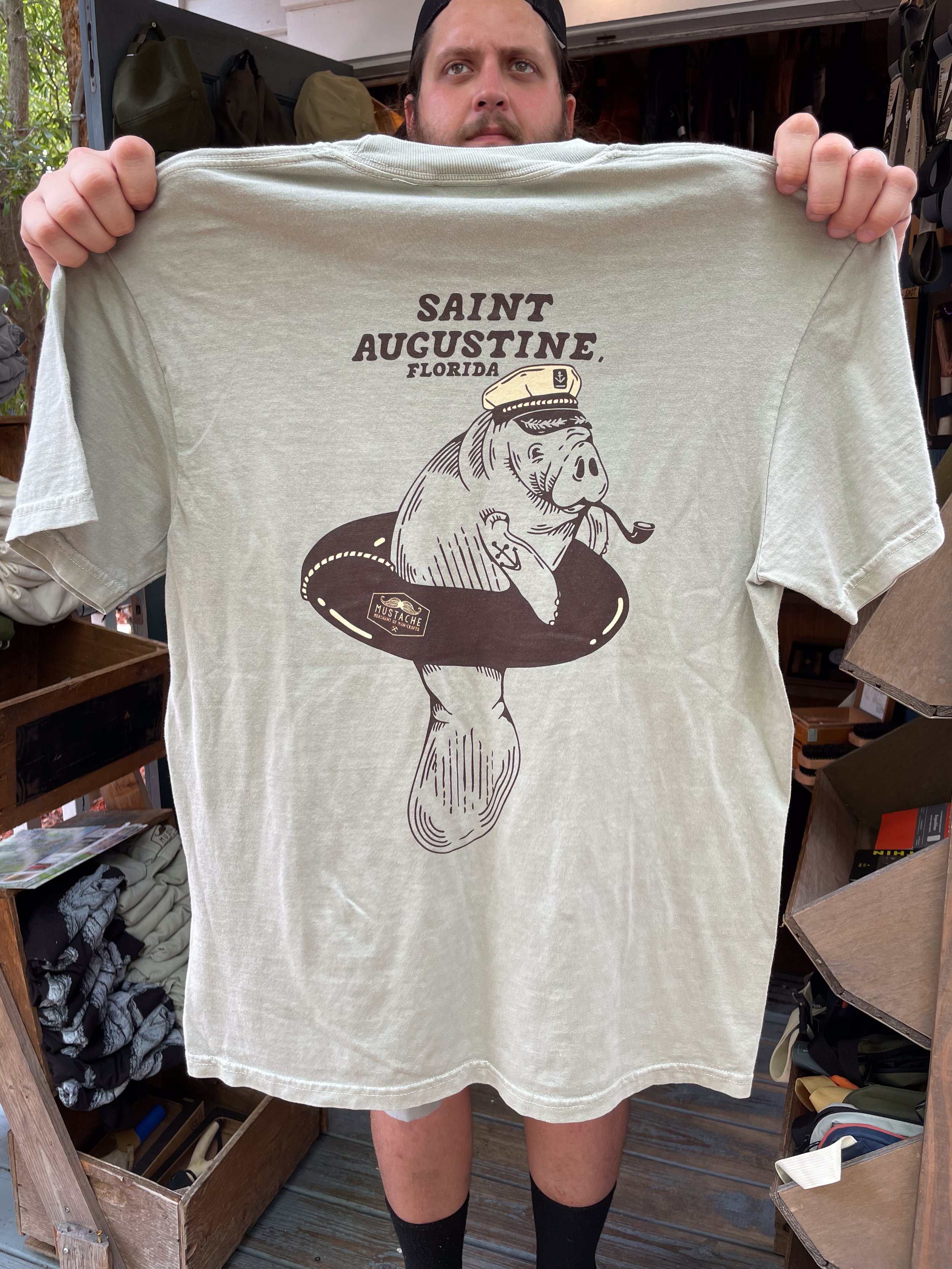 Mustache Manatee-Shirt