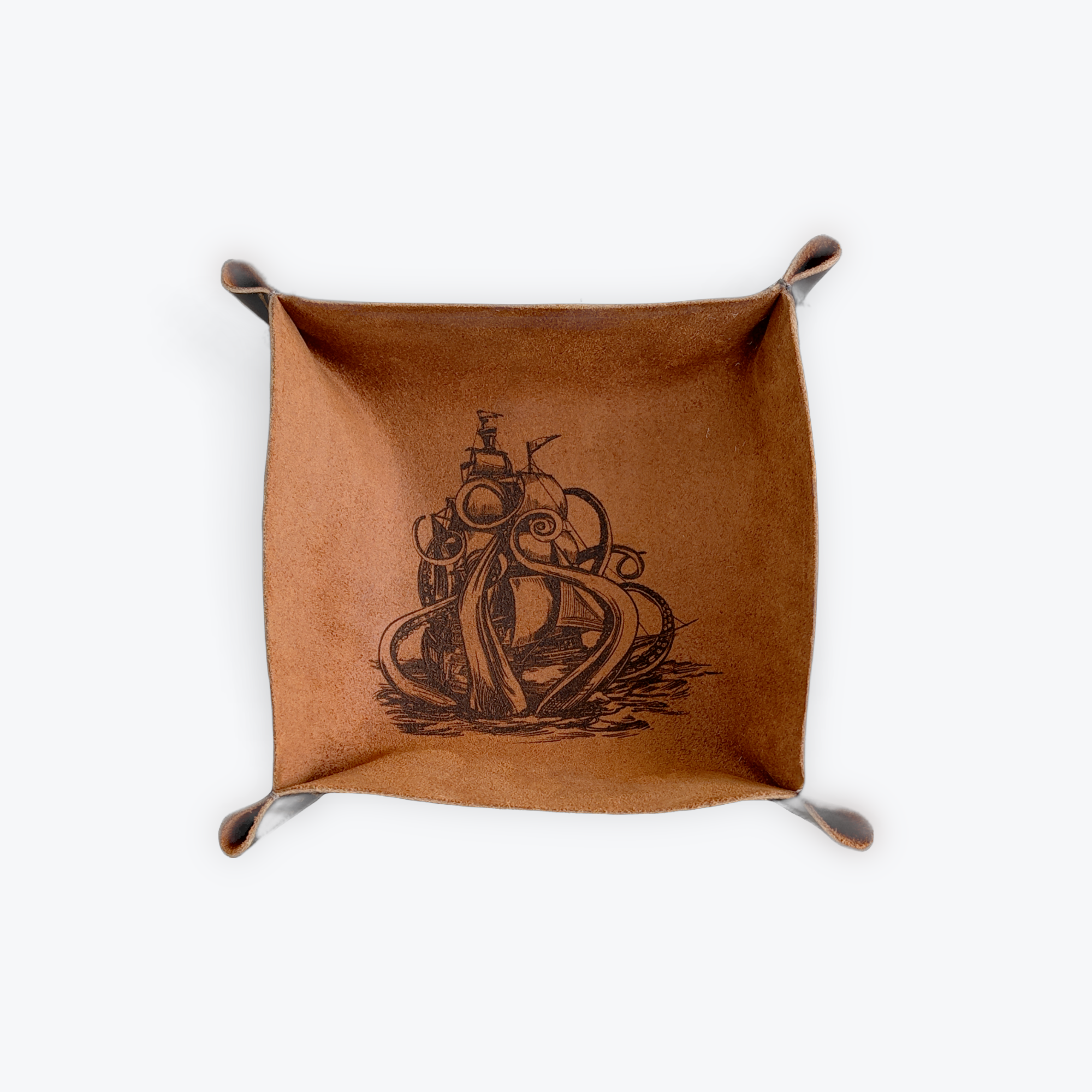 Zootility Leather Catch-All Kraken Design
