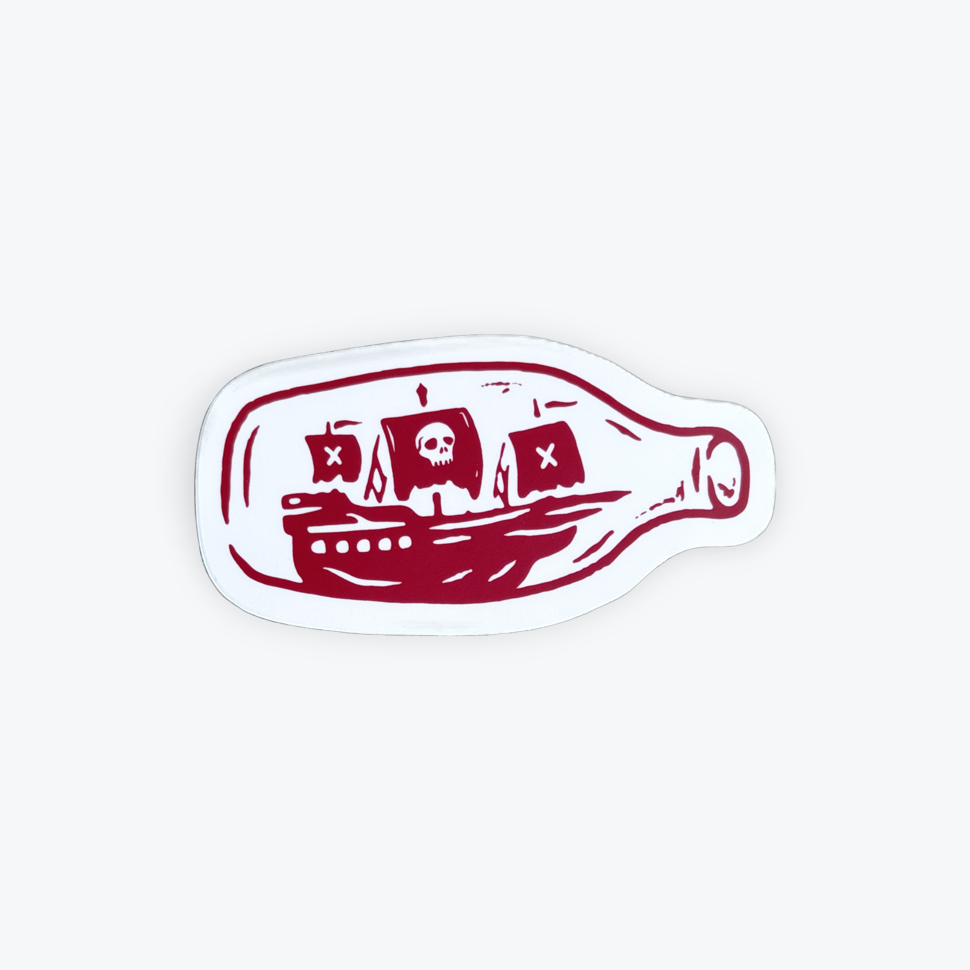 Pike Street Press Pirate Ship Bottle Sticker