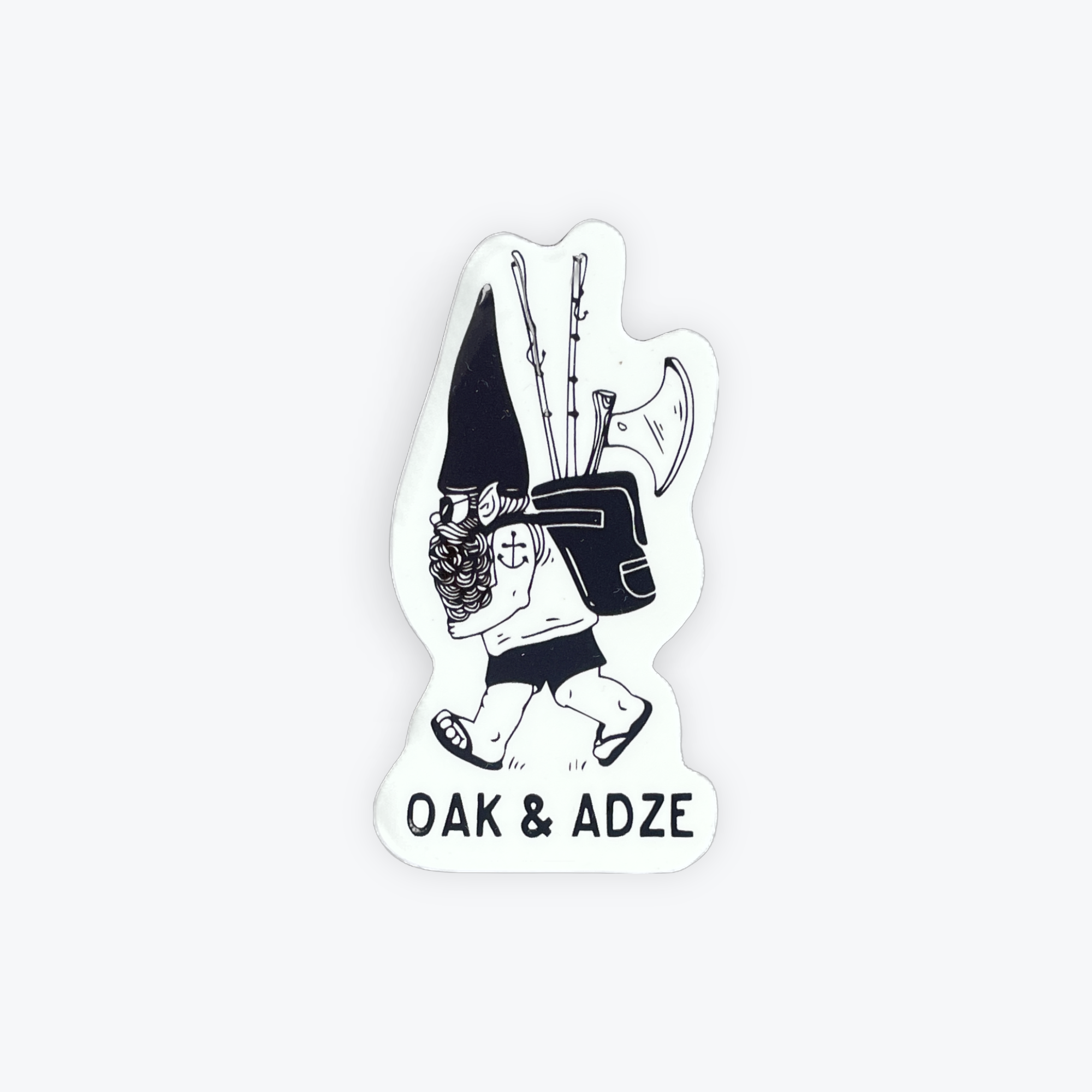 Oak & Adze Gnome Backpacking Sticker