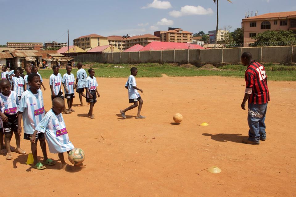 Football coaching and carpentry training sesssions in Katanga slum