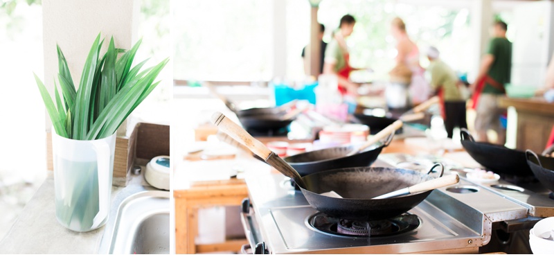 Cooking stations at the farm