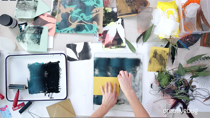 Screenshot from "Playing with Surface Design" by Courtney Cerutti on Creativebug