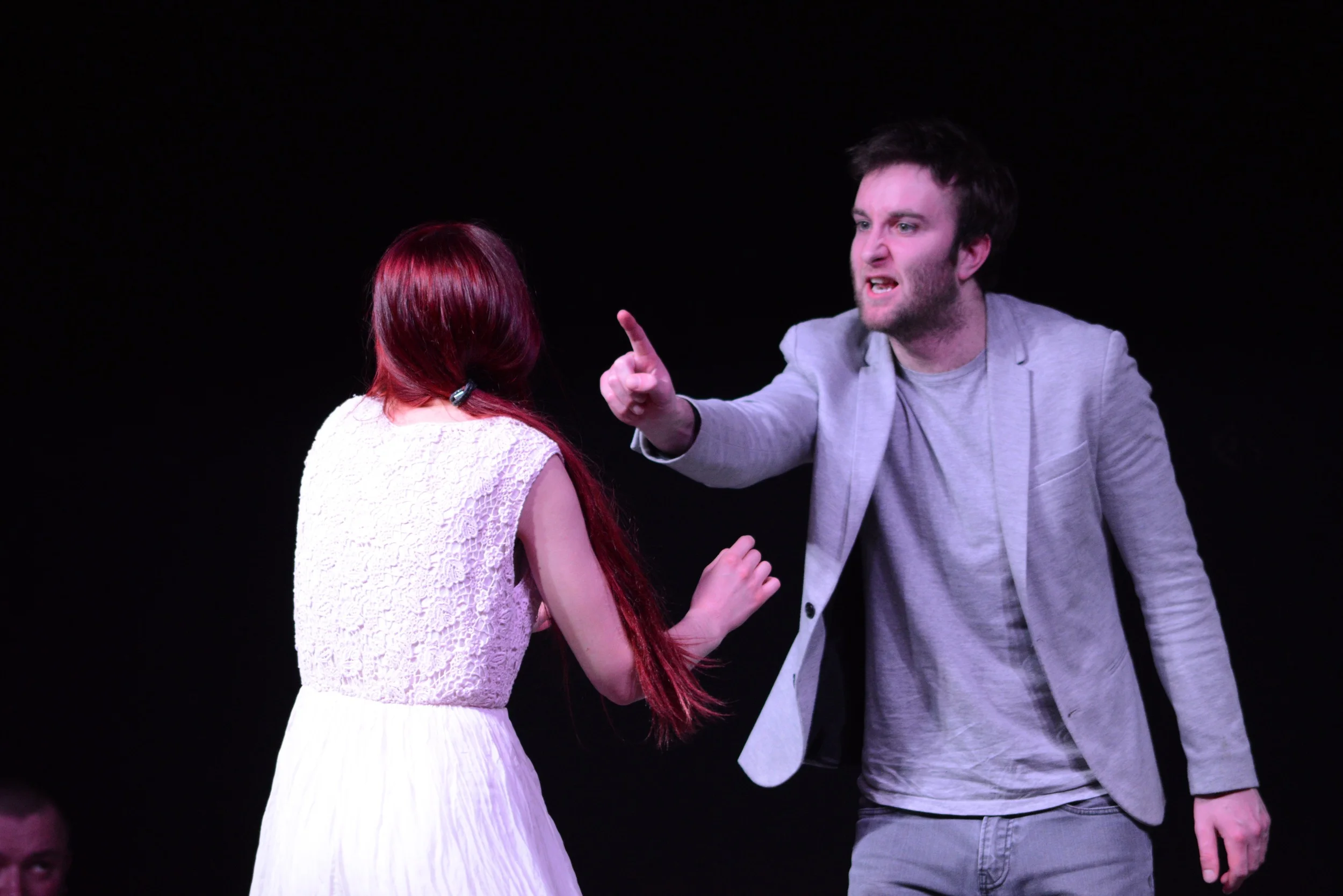 Hamlet confronts Ophelia (OOC Actor Christie) in Disturbing Shakespeare