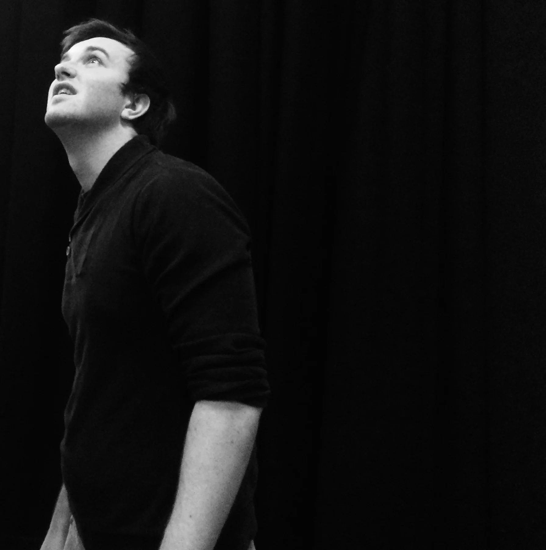 Sam in devising mode for our new show Retail Therapy