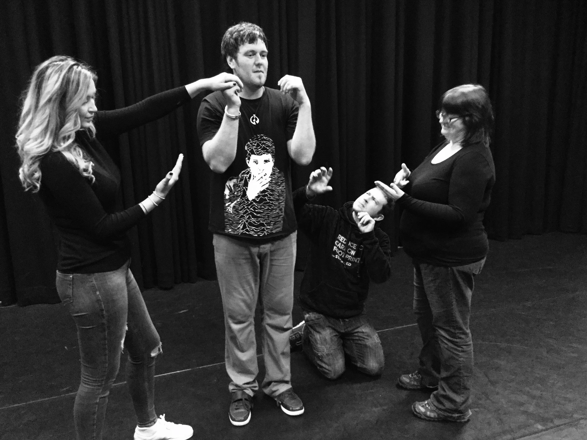 In the Moment in rehearsal...