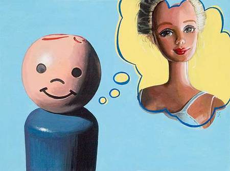 Jonathan Fenske Young Love acrylic on panel 24 x 18 inches (SOLD) 