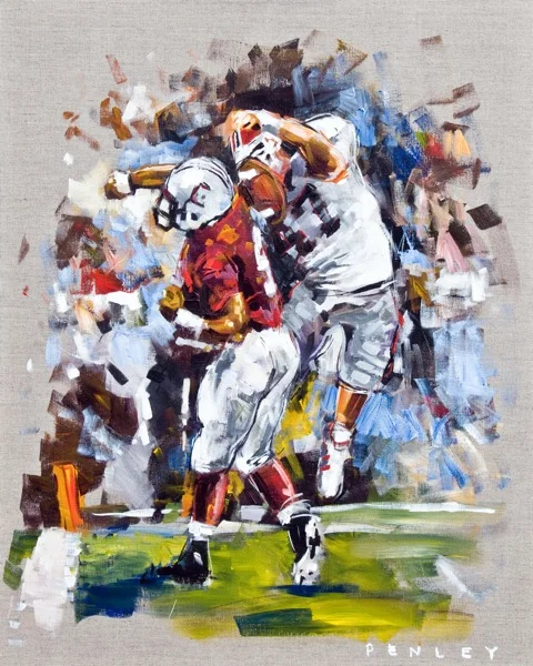 Steve Penley David Pollack 2002- Georgia vs. South Carolina acrylic on linen
24x30 inches