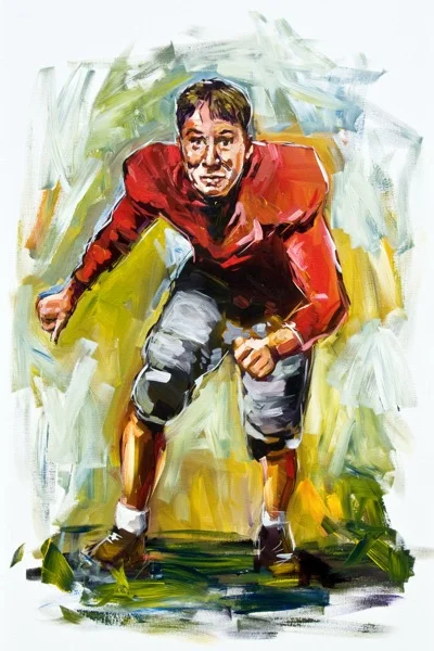 Steve Penley Vernon "Catfish" Smith, UGA 1929-31 College Football Hall of Fame, Inducted 1979 acrylic on canvas 60x36 inches
