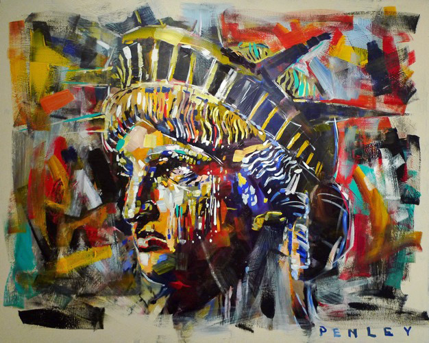 Steve Penley Liberty 2 acrylic on canvas 60 x 48 inches