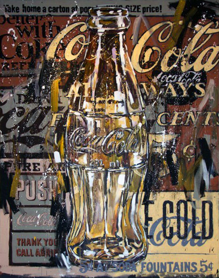Steve Penley Coke 2 acrylic on canvas 96 x 120 inches