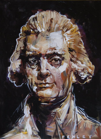 Steve Penley Jefferson giclee print & acrylic on paper 22 x 30 inches unframed | edition of 50