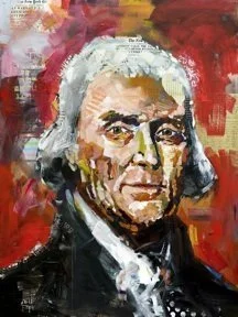 Steve Penley Jefferson Collage giclee print & acrylic on paper 16 x 20 inches unframed | edition of 125