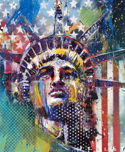 Steve Penley Liberty 2 giclee print & acrylic on paper 16 x 20 inches unframed | edition of 50