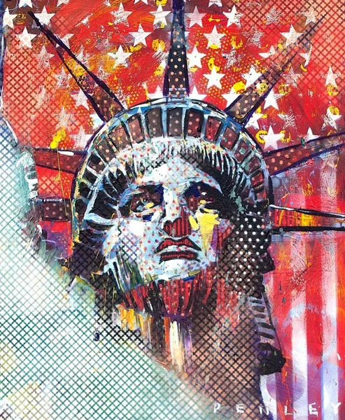 Steve Penley Liberty 1 giclee print & acrylic on paper 16 x 20 inches unframed | edition of 50
